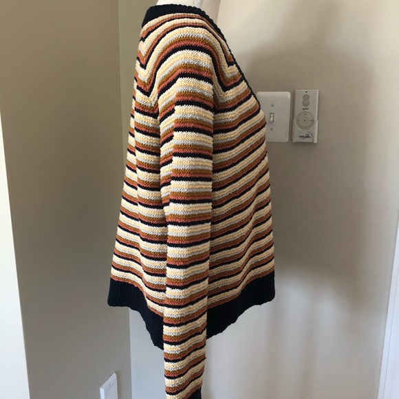 Madewell V neck pullover with stripes, size M - Picture 4 of 7